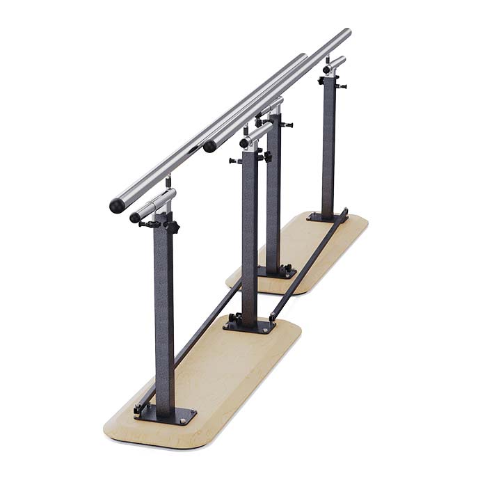 Barre Parallele Riabilitazione regolabili 213 cm - pieghevoli con corrimani in acciaio inox-5